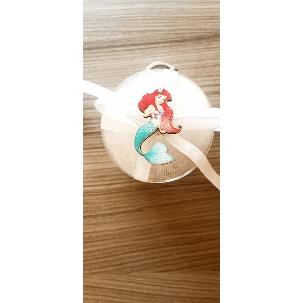 Μπομπονιέρα Άριελ Silver Line Round Plexi (100 τεμάχια) 