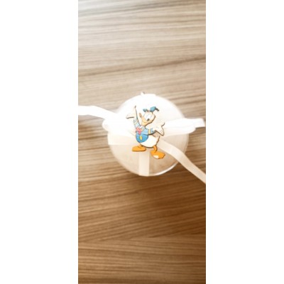 Μπομπονιέρα Ντόναλντ Silver Line Round Plexi (100 τεμάχια) 