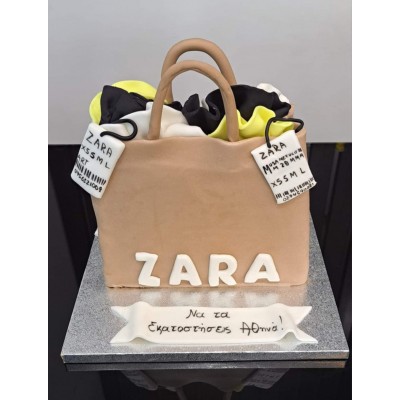 Τούρτα Ζαχαρόπαστας Τσάντα  για 45 καλεσμένους διώροφη 