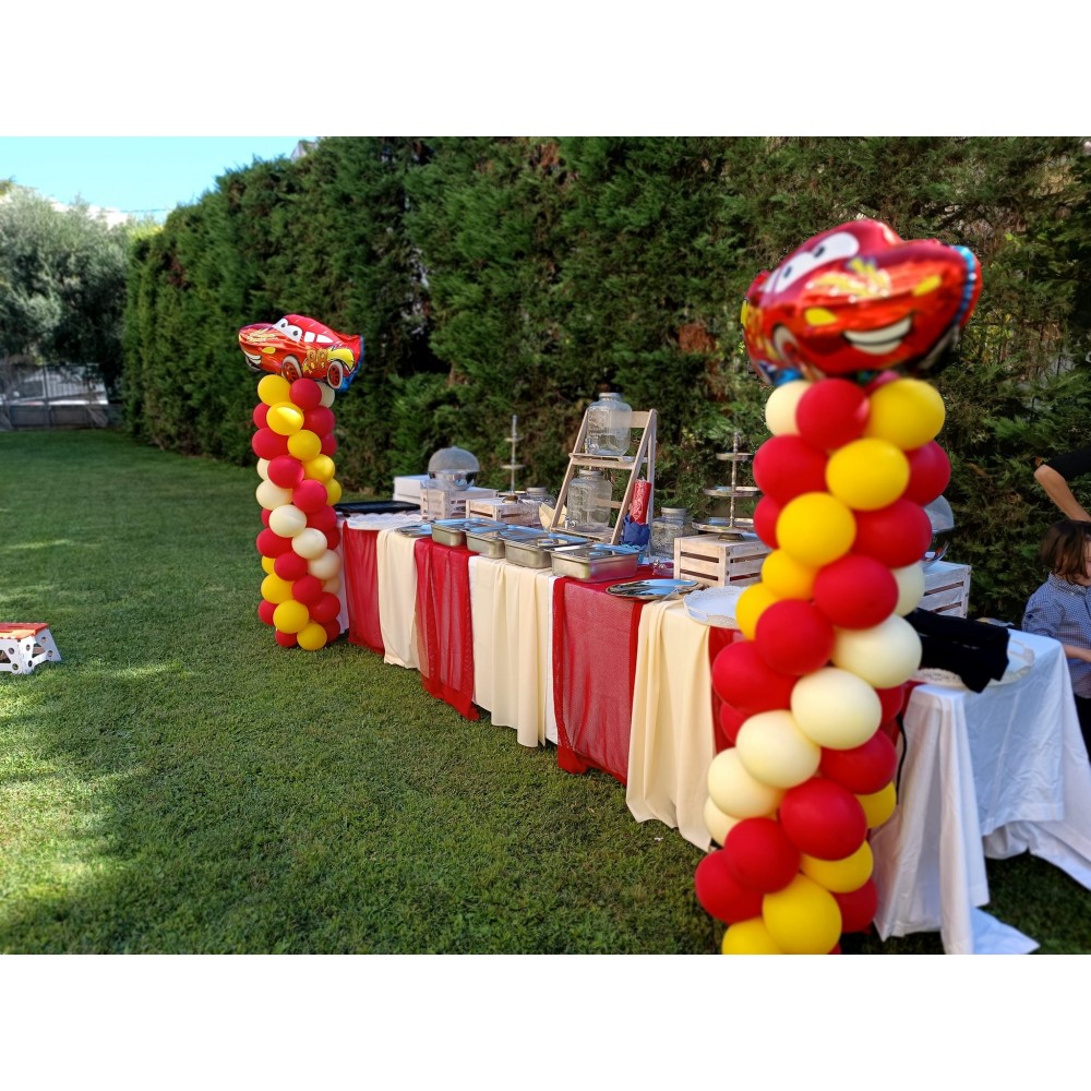 Θεματικές Στήλες Μπαλονιών Cars σε αλουμίνιο για εσωτερικό και εξωτερικό χώρο