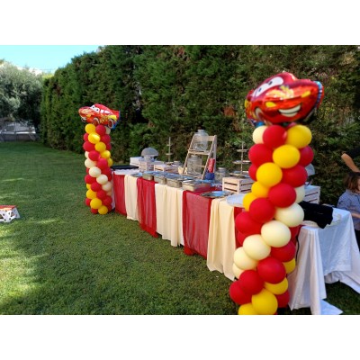 Θεματικές Στήλες Μπαλονιών Cars σε αλουμίνιο για εσωτερικό και εξωτερικό χώρο