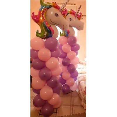 Θεματικές Στήλες Μπαλονιών Μονόκερος σε αλουμίνιο για εσωτερικό και εξωτερικό χώρο