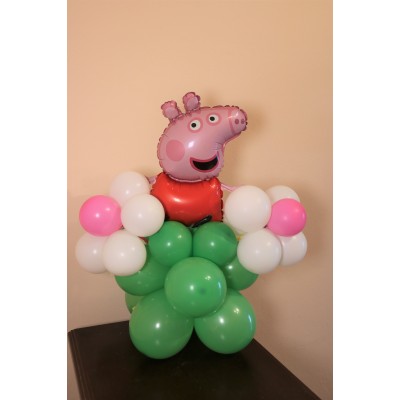 Σύνθεση μπαλονιών μια στήλη Peppa pig Centerpiece 