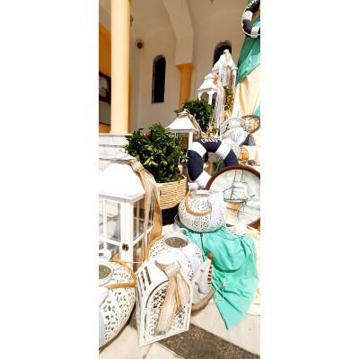 Θεματικό Πακέτο Βάπτισης Ναυτικο Silver 100 (προσκλητήριο, μπομπονι΄έρες, στολισμός, Candy bar και Salty bar)