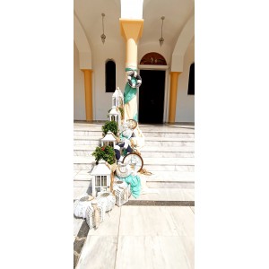 Θεματικό Πακέτο Βάπτισης Ναυτικο Silver 100 (προσκλητήριο, μπομπονι΄έρες, στολισμός, Candy bar και Salty bar)