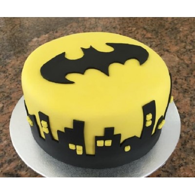 Τούρτα Ζαχαρόπαστας Μπάτμαν για 25 καλεσμένους ένας οροφος